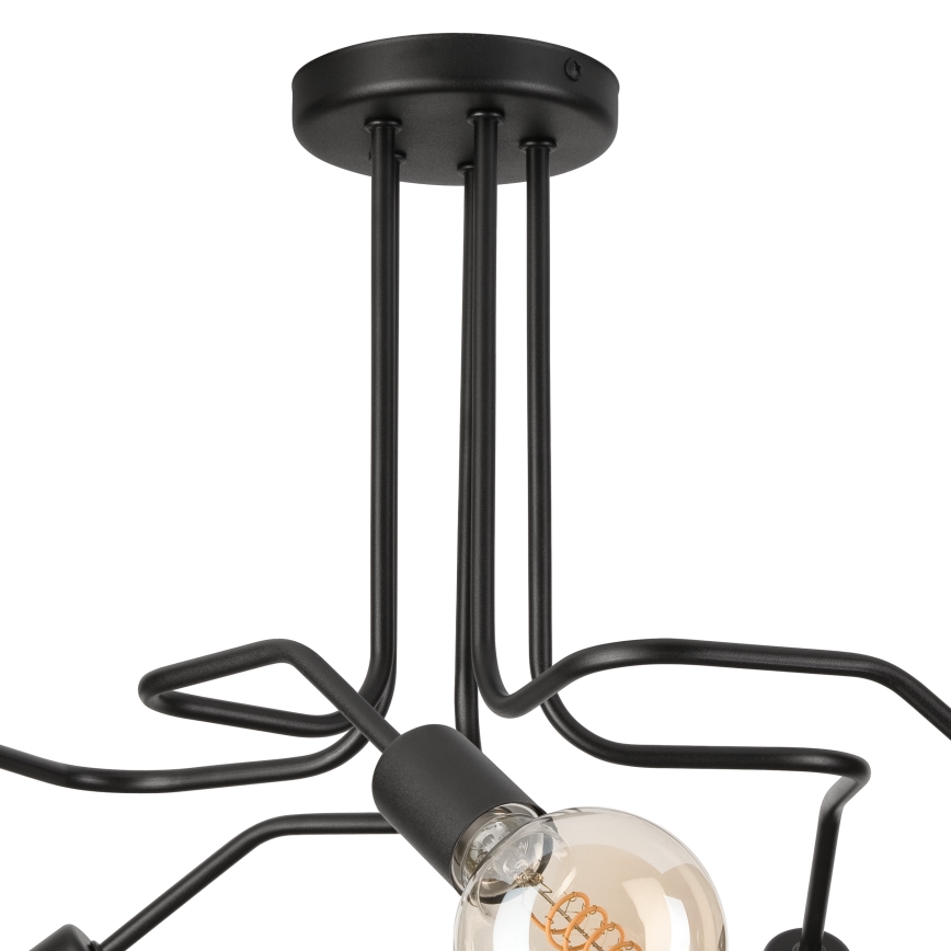 Prisadený luster MATYLDA 5xE27/60W/230V čierna