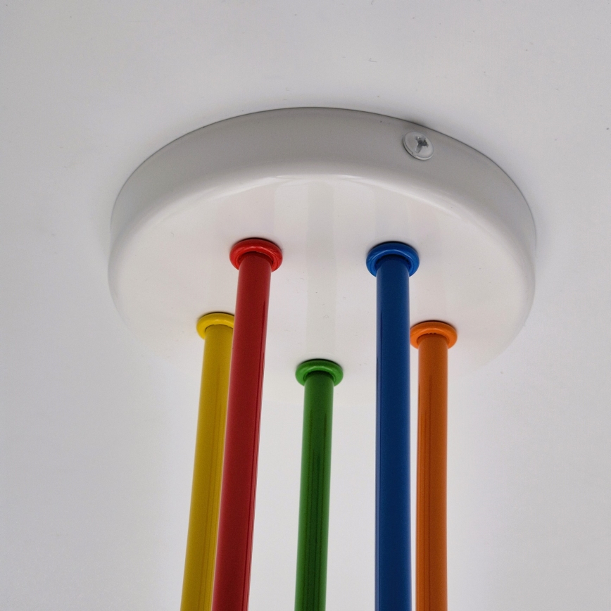 Prisadený luster MATYLDA 5xE27/60W/230V pestrofarebná