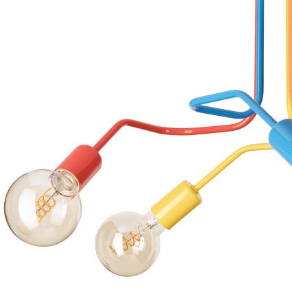 Prisadený luster MATYLDA 5xE27/60W/230V pestrofarebná