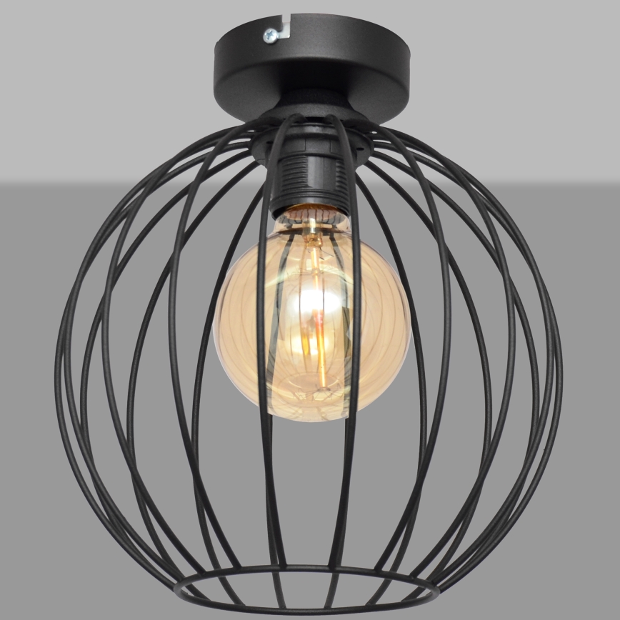 Prisadený luster MERCURE 1xE27/15W/230V pr. 24 cm čierna