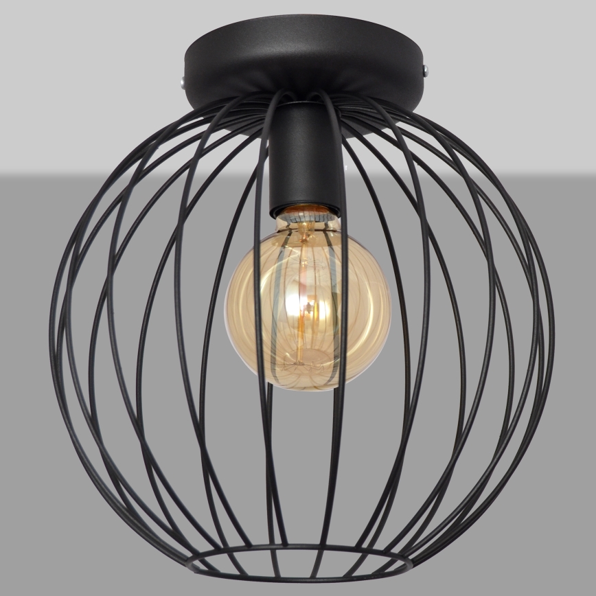 Prisadený luster MERCURE 1xE27/15W/230V pr. 30 cm čierna