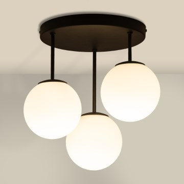 Prisadený luster MOONLIGHT 3xE27/15W/230V čierny