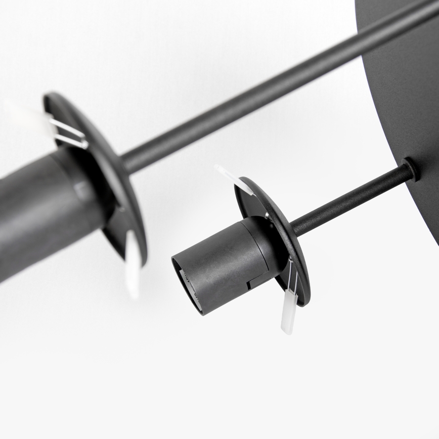 Prisadený luster MOONLIGHT 3xE27/15W/230V čierny