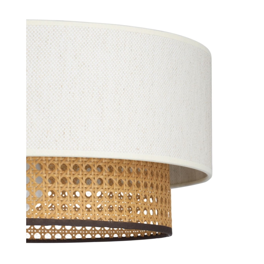 Prisadený luster NATIA 1xE27/60W/230V pr. 45 cm biela/hnedá