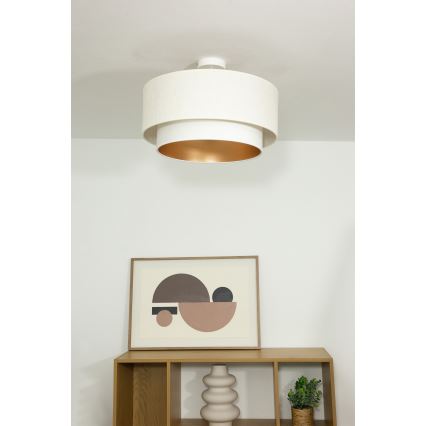 Prisadený luster NATIA 1xE27/60W/230V pr. 45 cm biely