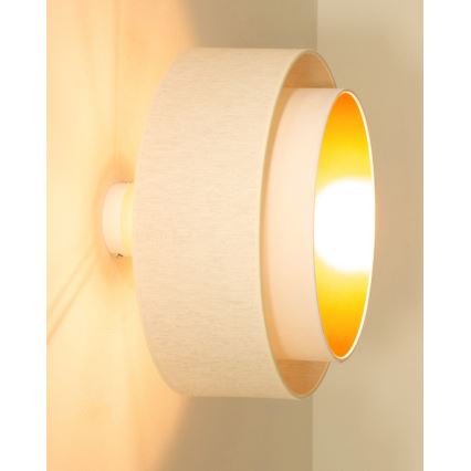 Prisadený luster NATIA 1xE27/60W/230V pr. 45 cm biely