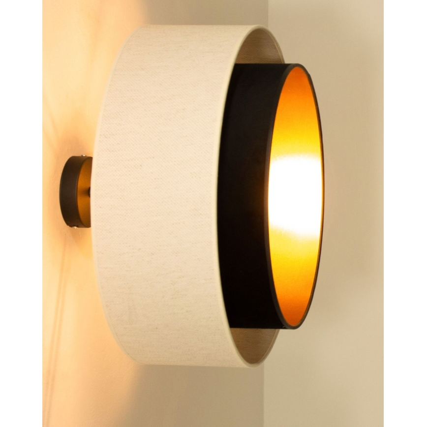 Prisadený luster NATIA 1xE27/60W/230V priemer 45 cm biela/čierna