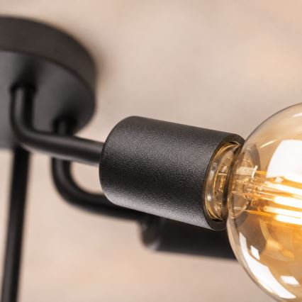 Prisadený luster NIXO 5xE27/60W/230V čierna