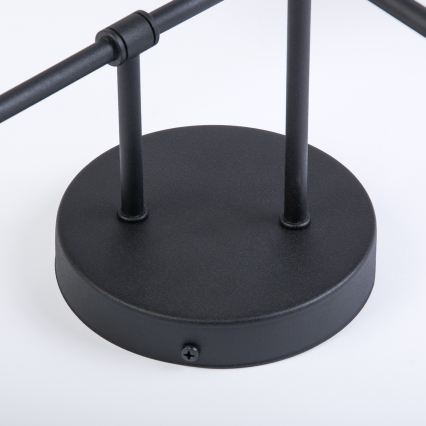 Prisadený luster OBSIDIAN 4xG9/10W/230V čierna/dymová sivá