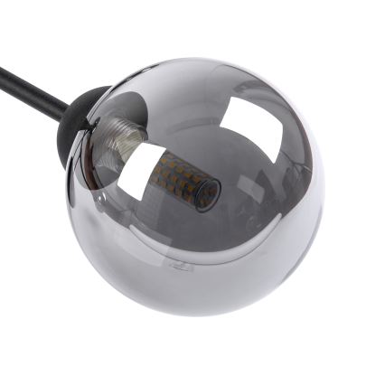 Prisadený luster OBSIDIAN 6xG9/10W/230V čierna/dymová sivá