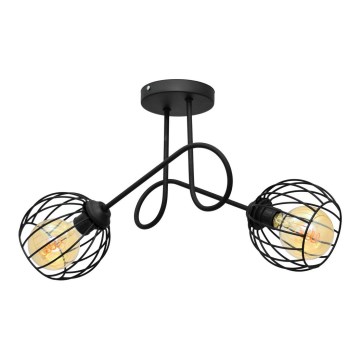 Prisadený luster OXFORD 2xE27/15W/230V čierna