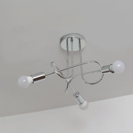 Prisadený luster OXFORD 3xE27/15W/230V lesklý chróm