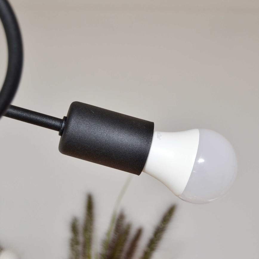 Prisadený luster OXFORD 4xE27/15W/230V čierna/fialová