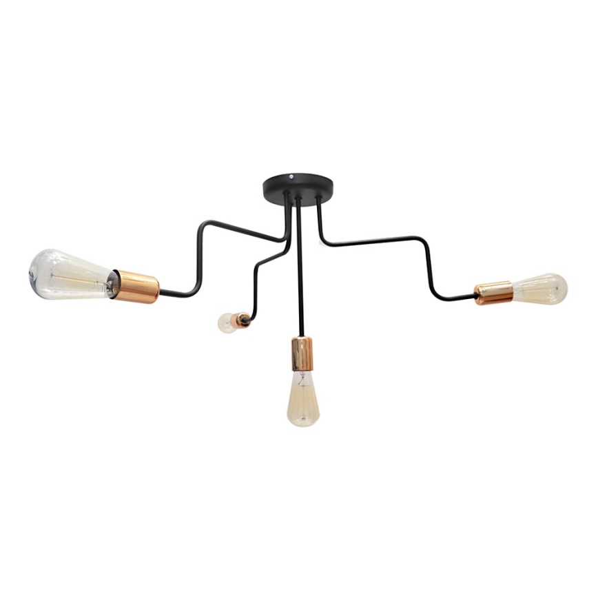 Prisadený luster OXFORD 4xE27/15W/230V čierna