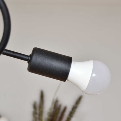 Prisadený luster OXFORD 4xE27/15W/230V čierna/modrá