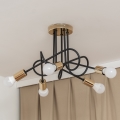 Prisadený luster OXFORD 5xE27/15W/230V zlatá/čierna