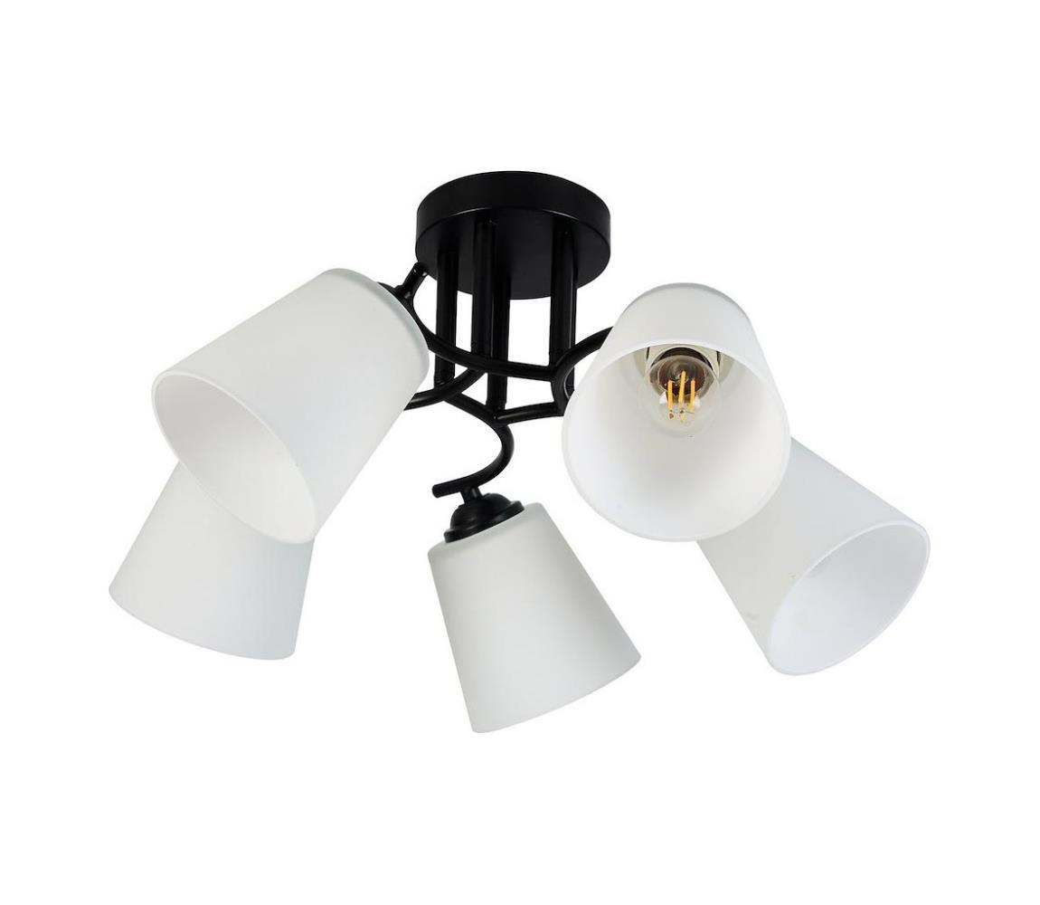 Prisadený luster PAFOS 5xE27/15W/230V čierny ML2258