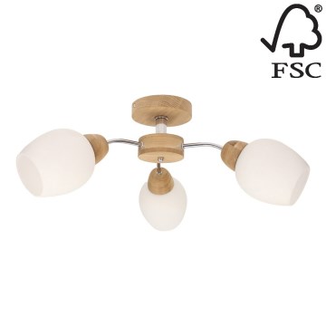 Prisadený luster PARMA 3xE27/40W/230V dub – FSC certifikované