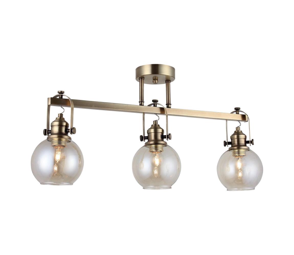 Prisadený luster POLINO 3xE27/40W/230V bronzový 341LCA1124