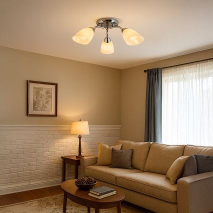 Prisadený luster PORTOS 3xE14/10W/230V lesklý chróm