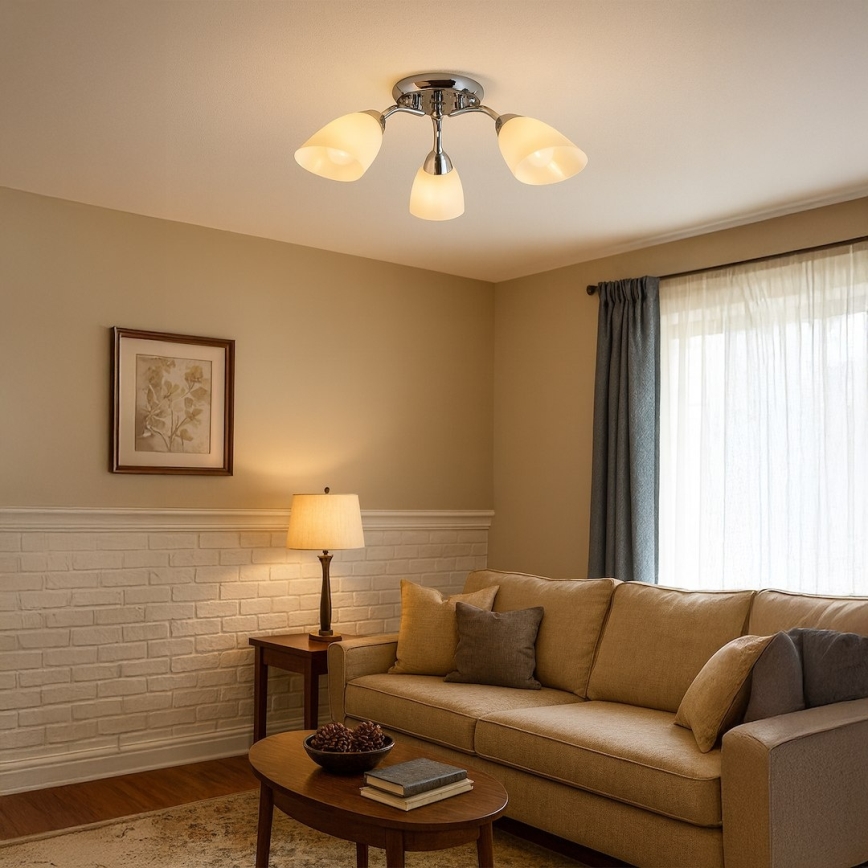 Prisadený luster PORTOS 3xE14/10W/230V lesklý chróm