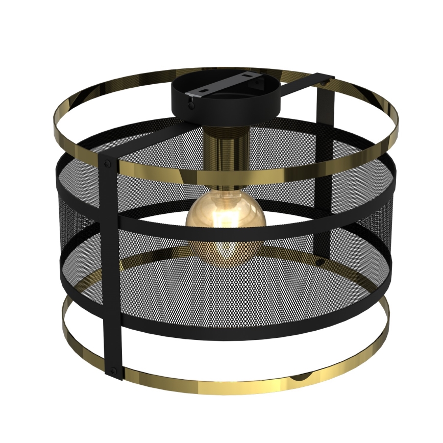 Prisadený luster RIM 1xE27/60W/230V čierna/zlatá