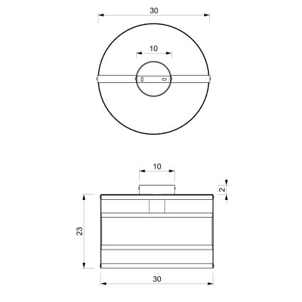 Prisadený luster RIM 1xE27/60W/230V čierna/zlatá