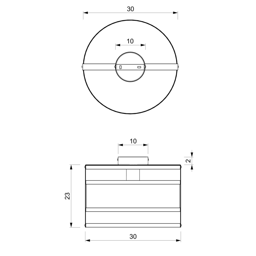 Prisadený luster RIM 1xE27/60W/230V čierna/zlatá