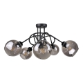 Prisadený luster RIN 5xE27/60W/230V čierna/dymová