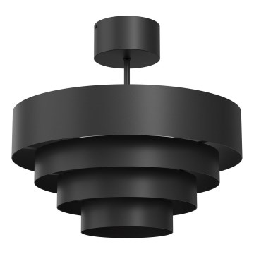 Prisadený luster RINGS 1xE27/15W/230V čierna