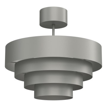 Prisadený luster RINGS 1xE27/15W/230V šedá