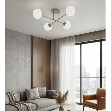 Prisadený luster ROMA 4xE14/10W/230V béžový