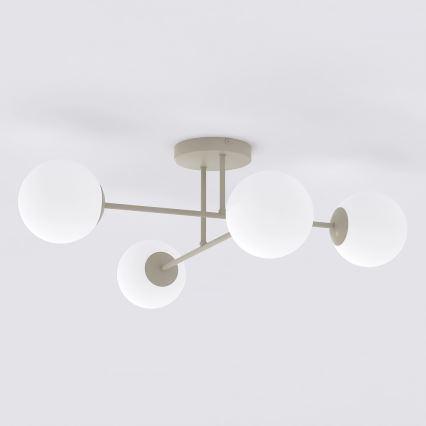 Prisadený luster ROMA 4xE14/10W/230V béžový