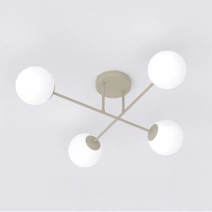 Prisadený luster ROMA 4xE14/10W/230V béžový