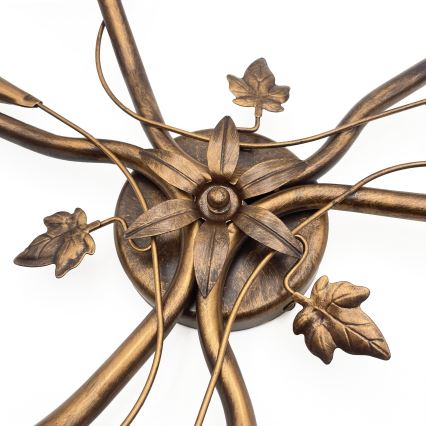 Prisadený luster ROZETA 3xE14/40W/230V bronzový