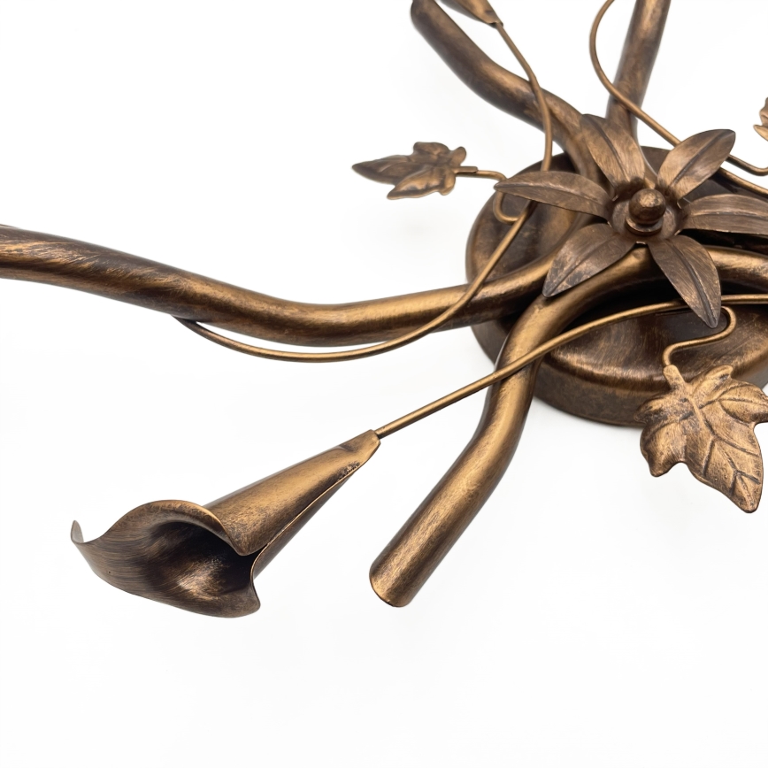 Prisadený luster ROZETA 3xE14/40W/230V bronzový