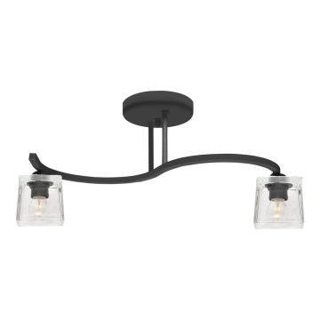 Prisadený luster SANTOS 2xE27/15W/230V čierna/číra