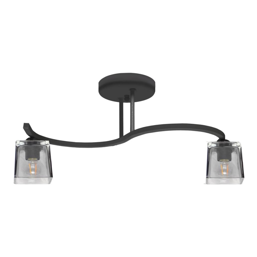 Prisadený luster SANTOS 2xE27/15W/230V čierna