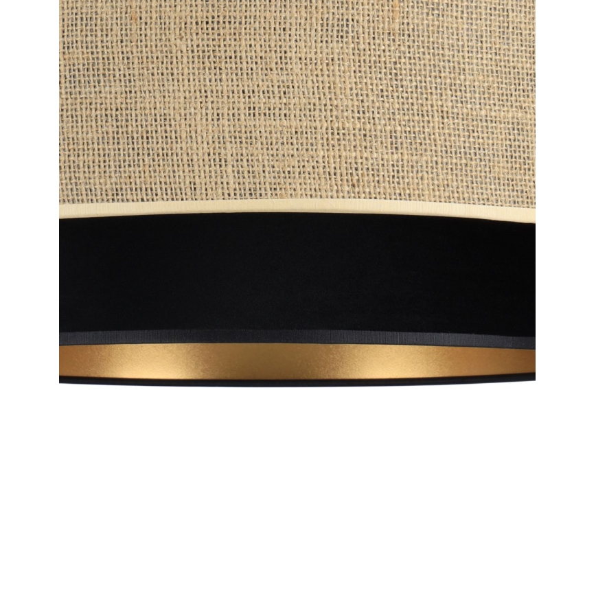 Prisadený luster SARTA 1xE27/60W/230V čierny/juta