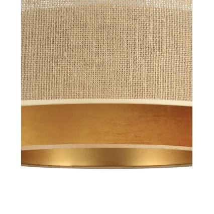 Prisadený luster SARTA 1xE27/60W/230V medený/juta