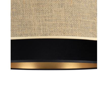 Prisadený luster SARTA 1xE27/60W/230V priemer 45 cm čierna/juta