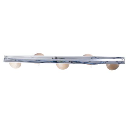 Prisadený luster SFERA WOOD 5xE14/40W/230V