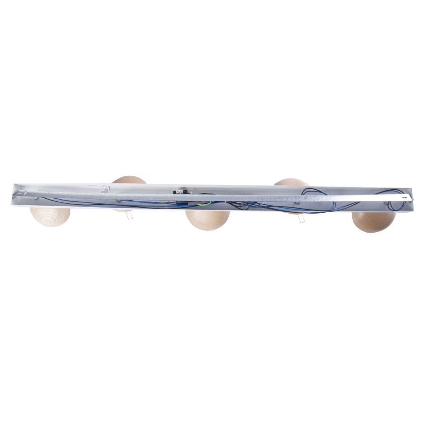 Prisadený luster SFERA WOOD 5xE14/40W/230V