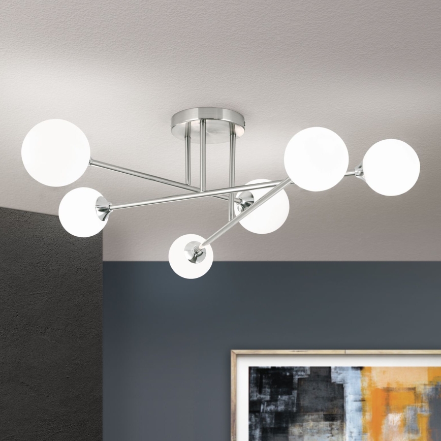 Prisadený luster SNOWWHITE 6xG9/20W/230V pr. 84 cm matný chróm