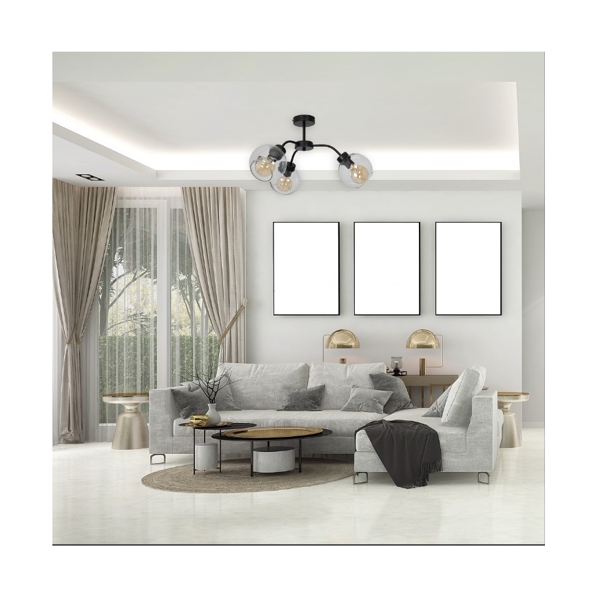 Prisadený luster SOFIA 3xE27/60W/230V číra