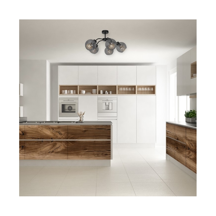 Prisadený luster SOFIA 5xE27/60W/230V čierna
