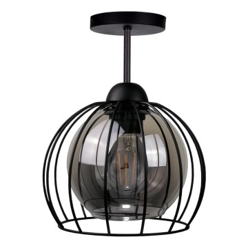 Prisadený luster SOLO BLACK 1xE27/60W/230V čierna/dymová
