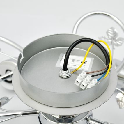 Prisadený luster SOPHIA 5xE27/15W/230V lesklý chróm/číra