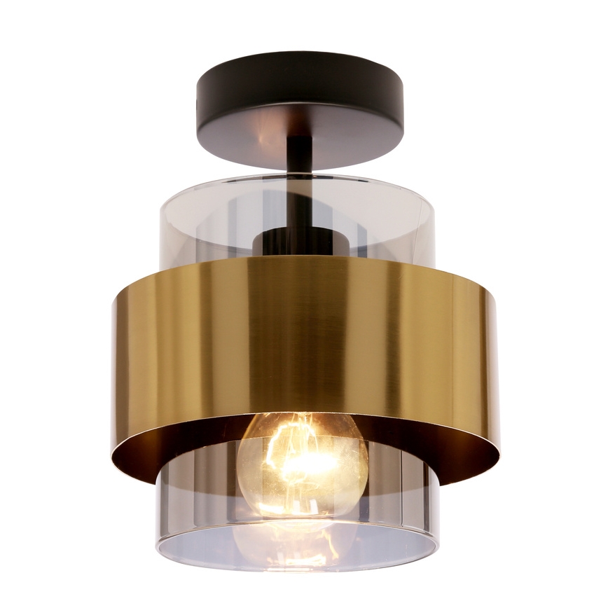 Prisadený luster SPIEGA 1xE27/60W/230V zlatá/čierna