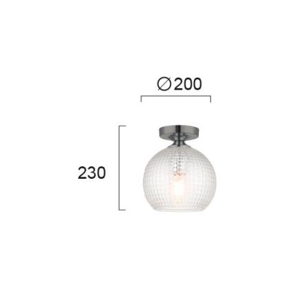 Prisadený luster TALISA 1xE27/40W/230V čierny chróm